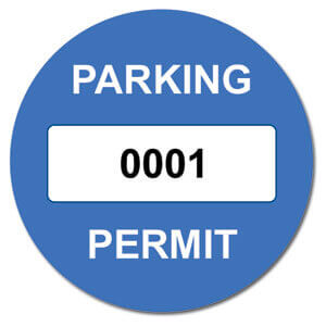 Self cling window stickers & printed parking permits